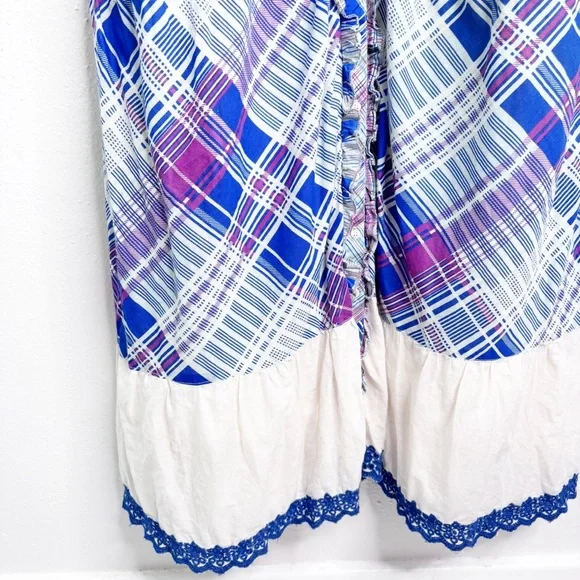 Sundance Tiered Button Front Floral Patchwork Maxi Dress Size L EUC - Picture 8 of 13